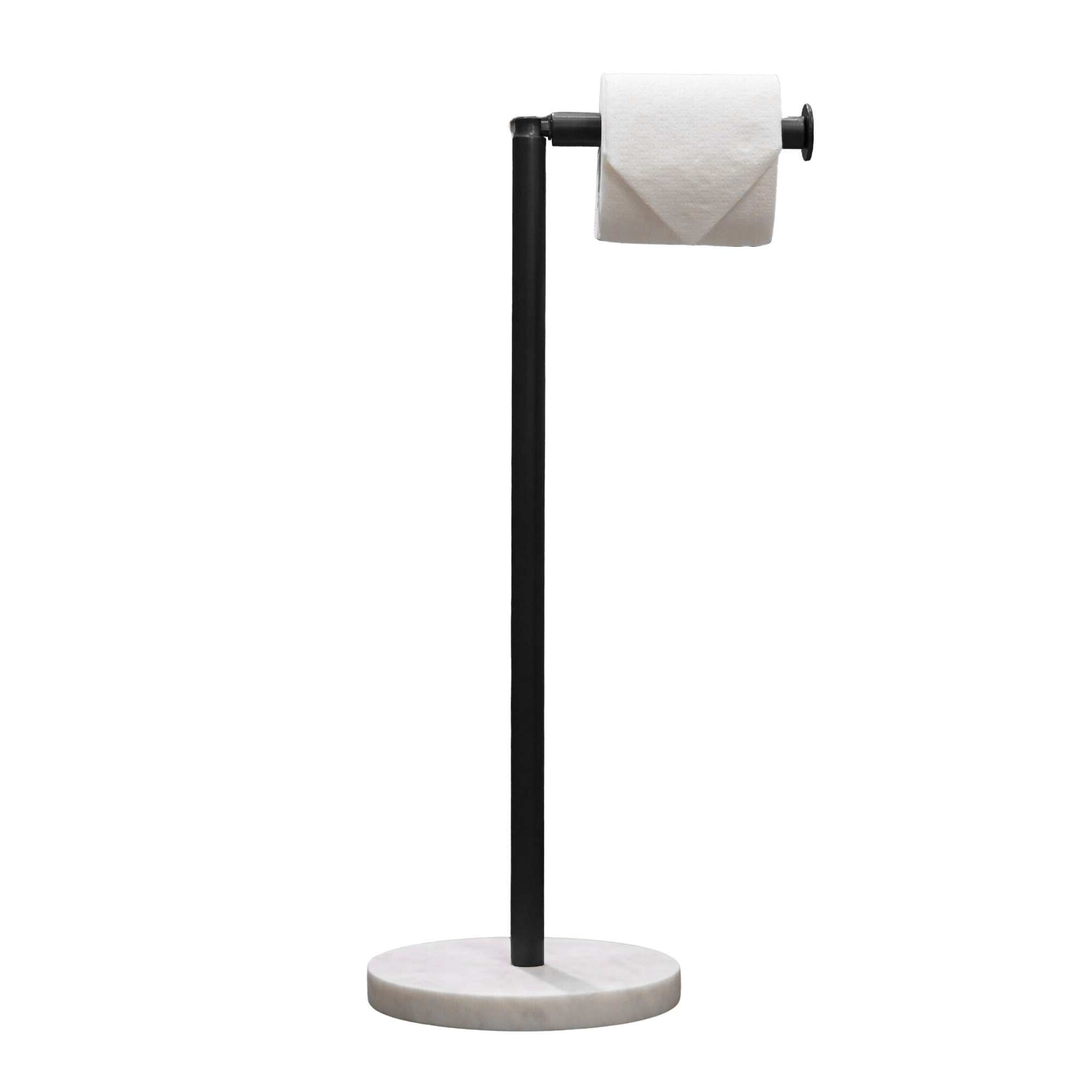 Black toilet on sale roll holder stand