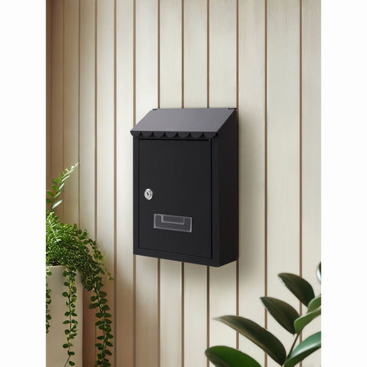 Wall Mounted Post Box - Frill Flap Lockable Mailbox with 2 Keys