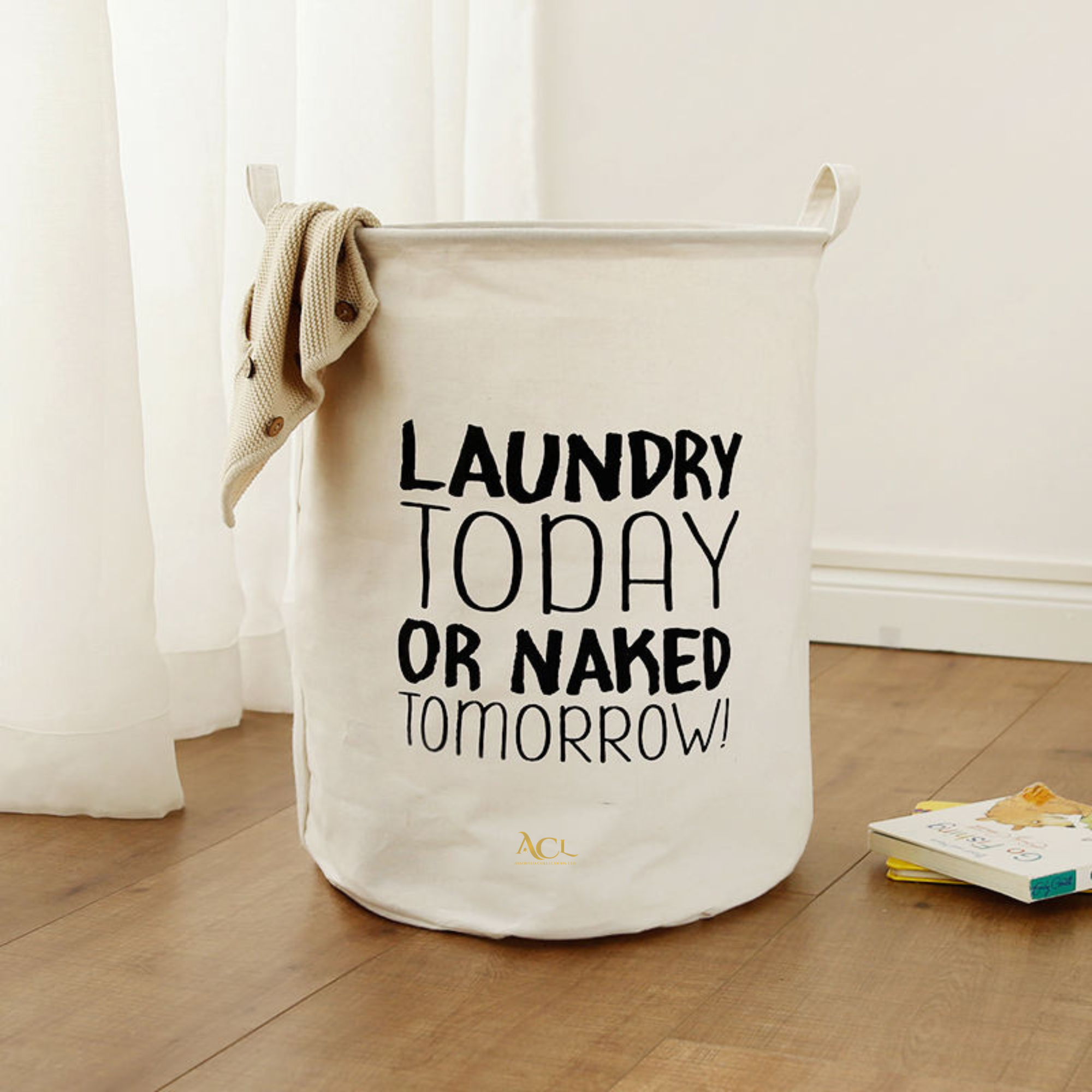 Sac à Linge Sale de Voyage Laundry Today or Naked Tomorrow