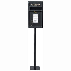 Pillar Mounted Post Box - Classic Cast iron Large Letter Box
