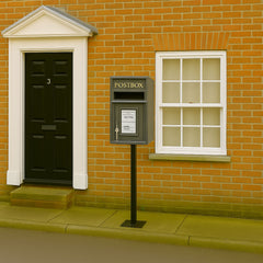 Pillar Mounted Post Box - Classic Cast iron Large Letter Box