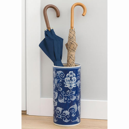 Ceramic Umbrella Stand - Floral Design