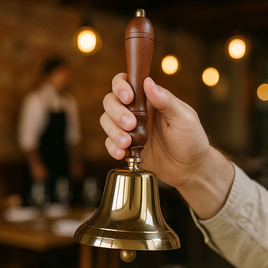 Traditional Brass Wooden Handle Bell