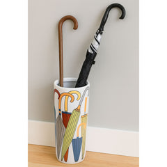 Assorted Collections Ceramic Umbrella Stand, 18" Tall, Walking Stick Holder, Indoor Planters, Entryway Decor, Elegant Home Accents