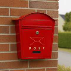 Letter Box - Top Curved Wall Mounted Lockable Post Box