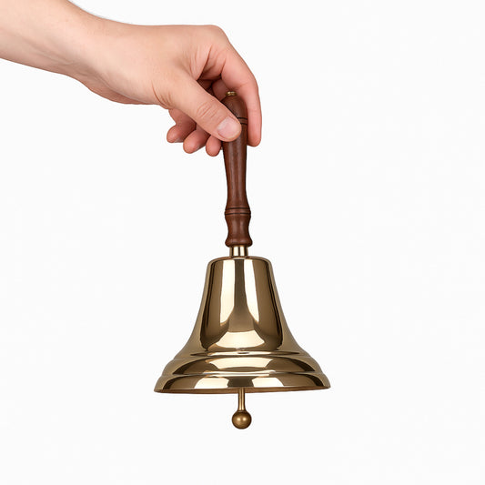 Traditional Brass Wooden Handle Bell