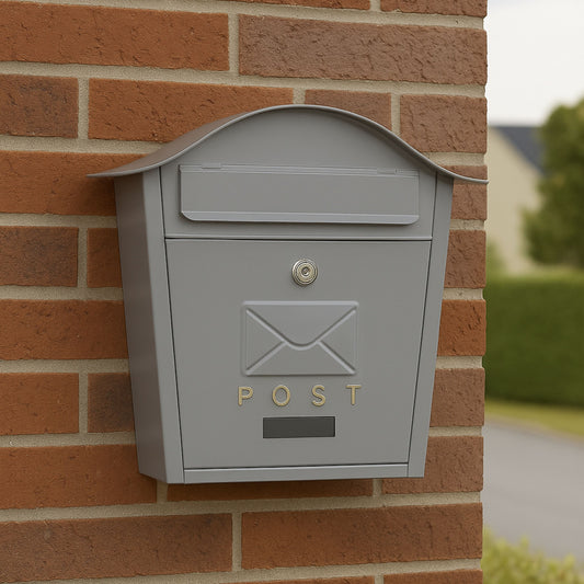 Letter Box - Top Curved Wall Mounted Lockable Post Box