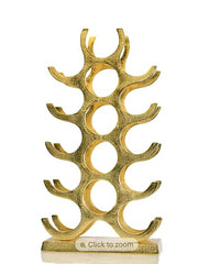 ACL Wine Rack Freestanding Wine Bottle Holder Gold Finish (15 Bottle)