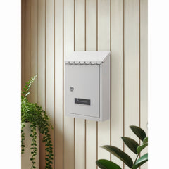 Wall Mounted Post Box - Frill Flap Lockable Mailbox with 2 Keys