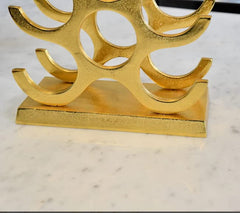 ACL Wine Rack Freestanding Wine Bottle Holder Gold Finish (15 Bottle)