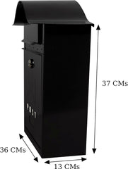 Letter Box - Top Curved Wall Mounted Lockable Post Box