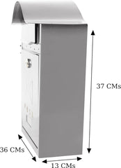 Letter Box - Top Curved Wall Mounted Lockable Post Box