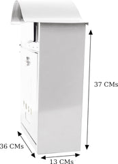 Letter Box - Top Curved Wall Mounted Lockable Post Box