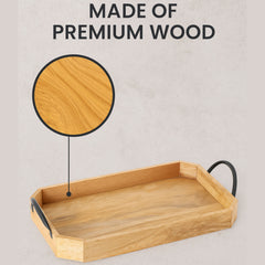 Decorative Serving Wooden Trays - Hexagonal Shape