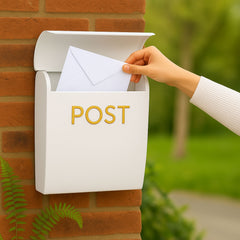 Post Box Wall Mounted Letterbox with Easy Access No Lock for Outdoor Use