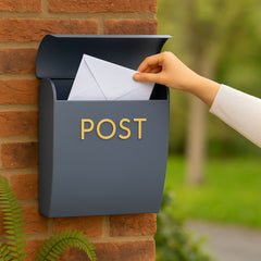 Post Box Wall Mounted Letterbox with Easy Access No Lock for Outdoor Use