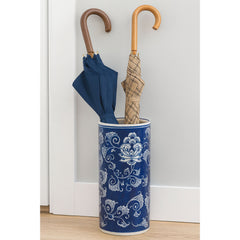 Assorted Collections Ceramic Umbrella Stand, 18" Tall, Walking Stick Holder, Indoor Planters, Entryway Decor, Elegant Home Accents