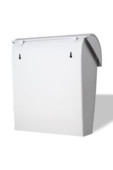 POST Embossed Lockable Post Box Double Flap - White Large