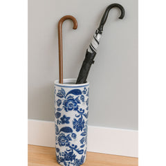 Assorted Collections Ceramic Umbrella Stand, 18" Tall, Walking Stick Holder, Indoor Planters, Entryway Decor, Elegant Home Accents
