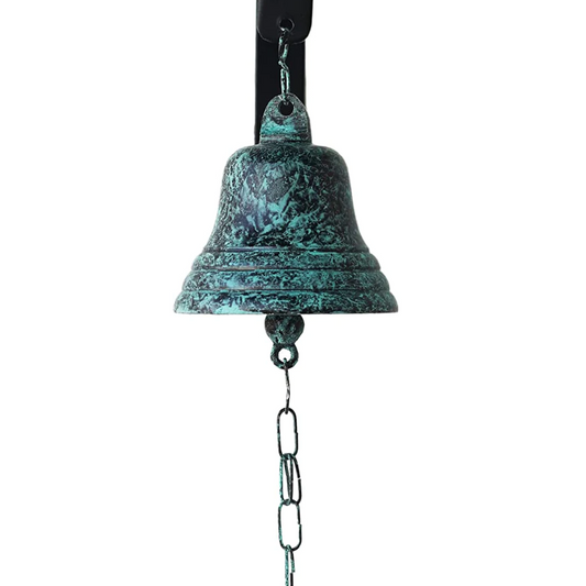 Unique Green Nautical Chain Bell for Home Pubs