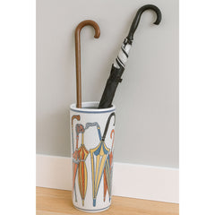 Assorted Collections Ceramic Umbrella Stand, 18" Tall, Walking Stick Holder, Indoor Planters, Entryway Decor, Elegant Home Accents