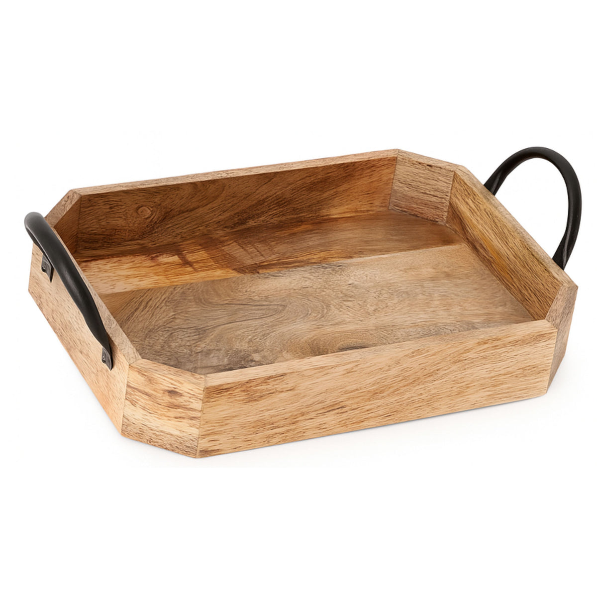 Decorative Serving Wooden Trays - Hexagonal Shape
