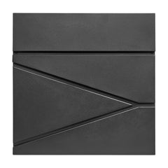 Wall Mounted Post Box with Newspaper Holder, Lockable with 2 Keys, Modern Design, Easy to Install, 37x10.5x37 cm (Black)