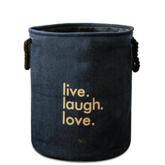 Laundry Bag - Live Laugh Love - Navy Blue