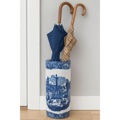 Assorted Collections Ceramic Umbrella Stand, 18" Tall, Walking Stick Holder, Indoor Planters, Entryway Decor, Elegant Home Accents