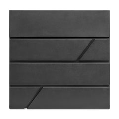Wall Mounted Post Box with Newspaper Holder, Lockable with 2 Keys, Modern Design, Easy to Install, 37x10.5x37 cm (Black)