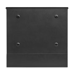 Wall Mounted Post Box with Newspaper Holder, Lockable with 2 Keys, Modern Design, Easy to Install, 37x10.5x37 cm (Black)