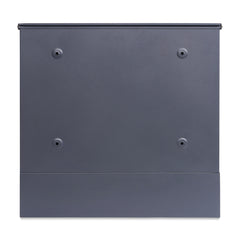 Wall Mounted Post Box with Newspaper Holder, Lockable with 2 Keys, Modern Design, Easy to Install, 37x10.5x37 cm (Black)