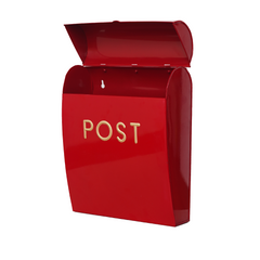 Post Embossed Mailbox with Flap  - Red