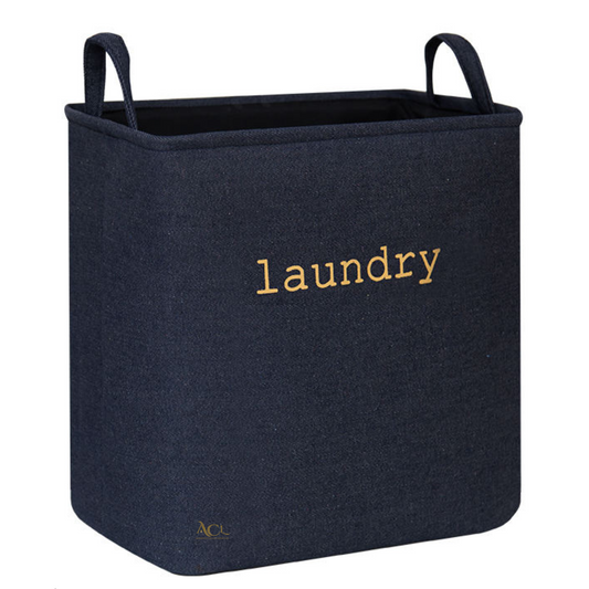 Laundry Bag - Square - Navy Blue