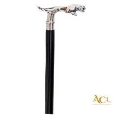 Jaguar Handle Walking Stick Black