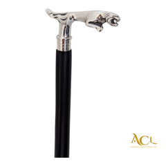 Jaguar Handle Walking Stick Black