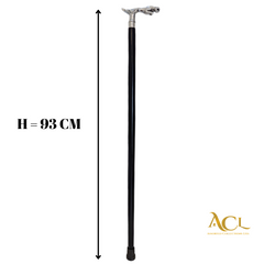 Jaguar Handle Walking Stick Black