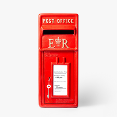 ER Design Letterbox with Pillar Mount - Red