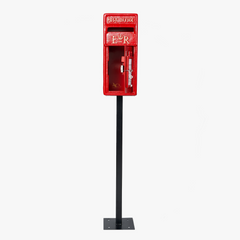 ER Design Letterbox with Pillar Mount - Red