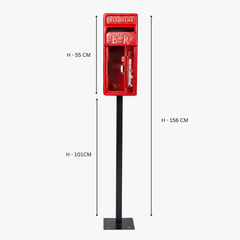 ER Design Letterbox with Pillar Mount - Red