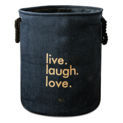 Laundry Bag - Live Laugh Love - Navy Blue