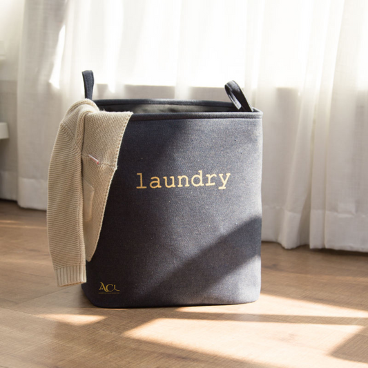 Laundry Bag - Square - Navy Blue
