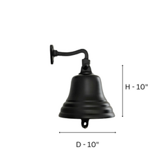 Black Bell Wall Mounted - 10"