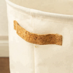 Laundry Bag - White,Brown