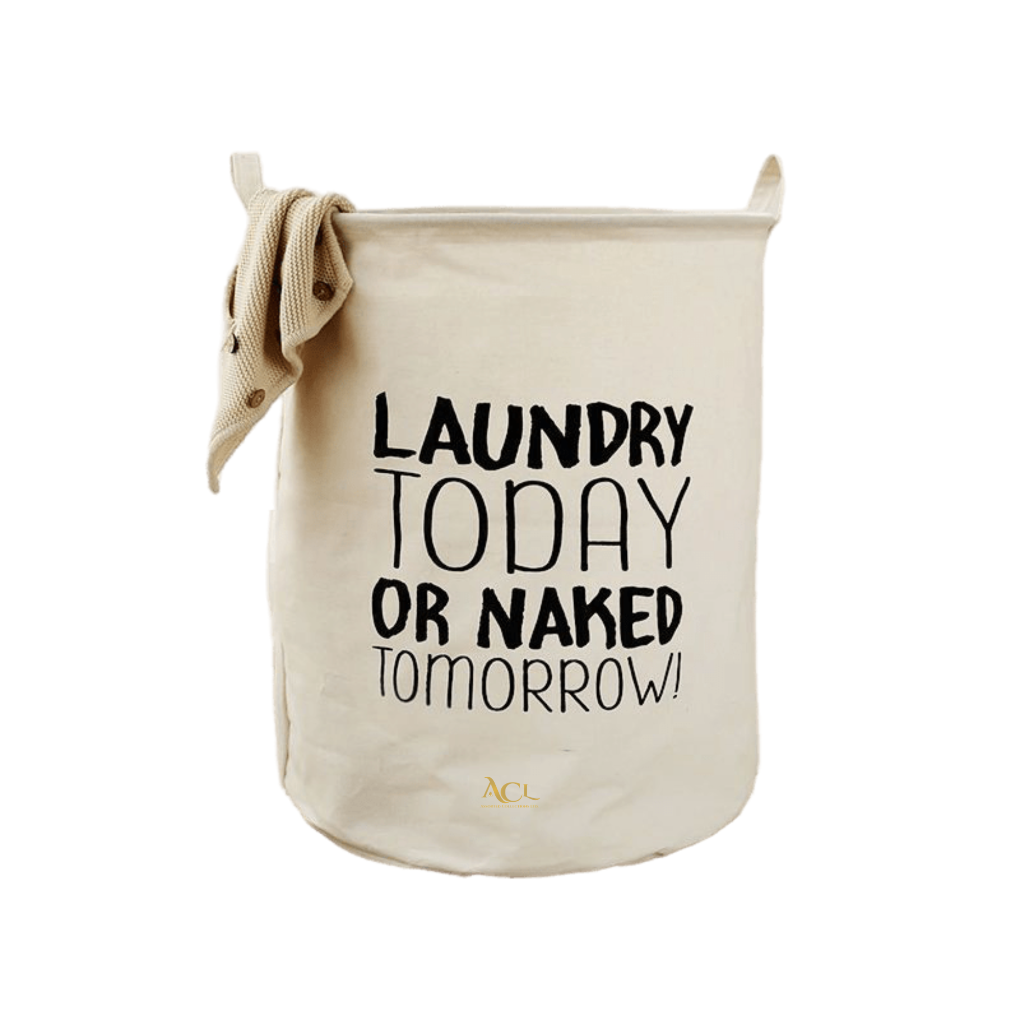 Sac à Linge Sale de Voyage Laundry Today or Naked Tomorrow