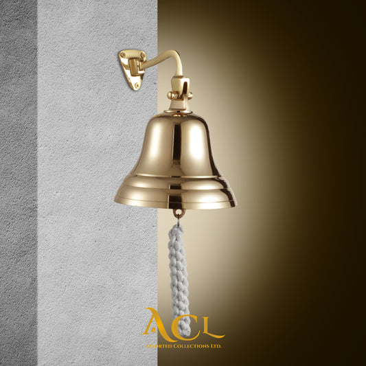 6 Brass Bell with Sliding Wall Mount
