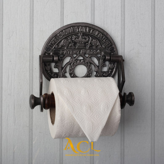 Toilet Paper Holder, The Crown, Polished Brass Finish