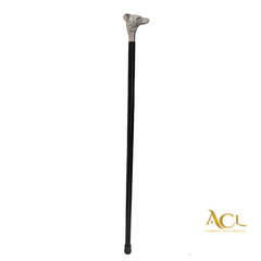 Walking Stick Elegant Wolf Face Handle Black 97 CM