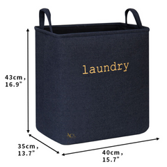 Laundry Bag - Square - Navy Blue