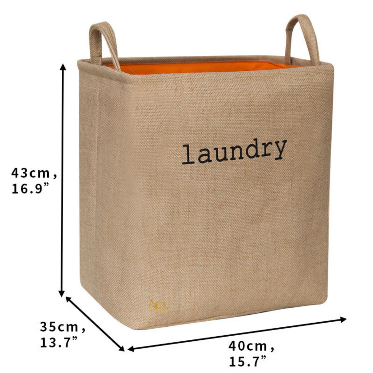 Laundry Bag - Square - Brown